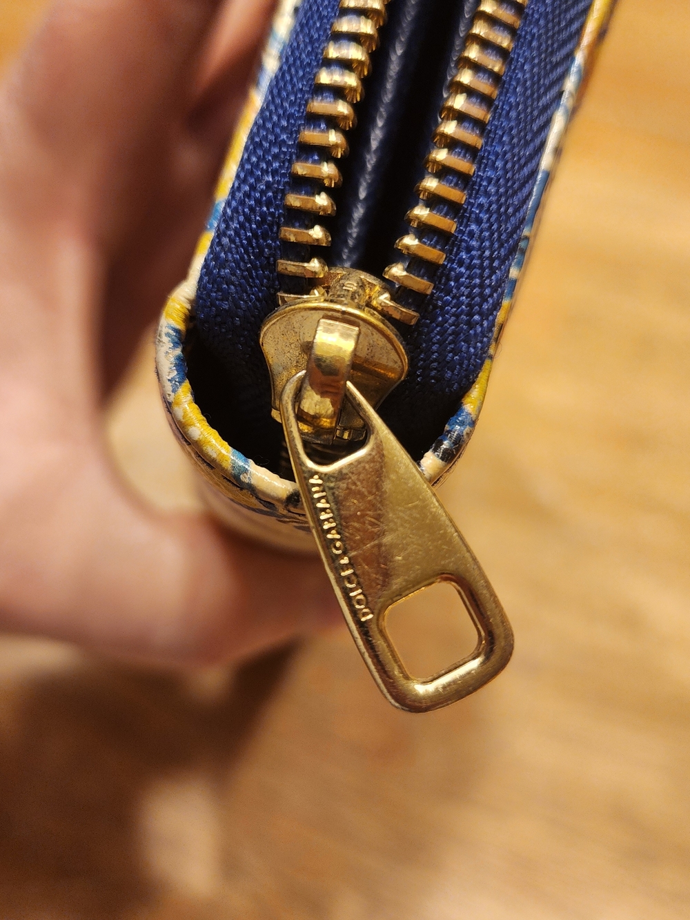 Dolce & Gabbana Yellow & Blue Printed Wallet - Picture 3 of 16